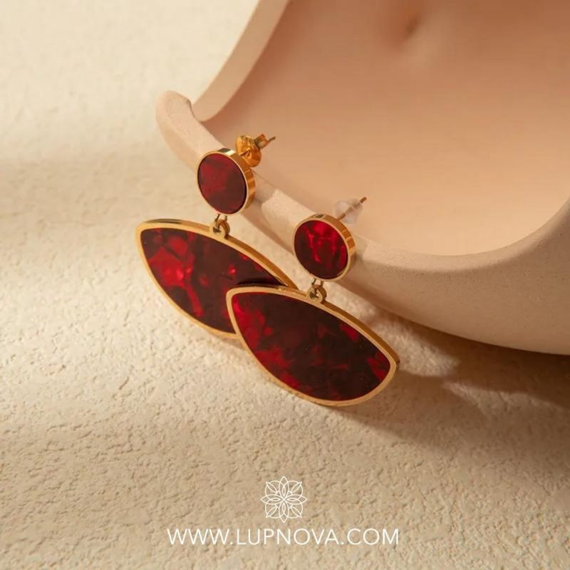 Aretes red velvet - Imagen 2