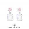 Aretes colgantes baby pink - Imagen 2