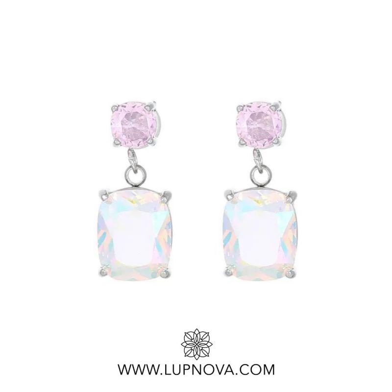 Aretes colgantes baby pink - Imagen 2