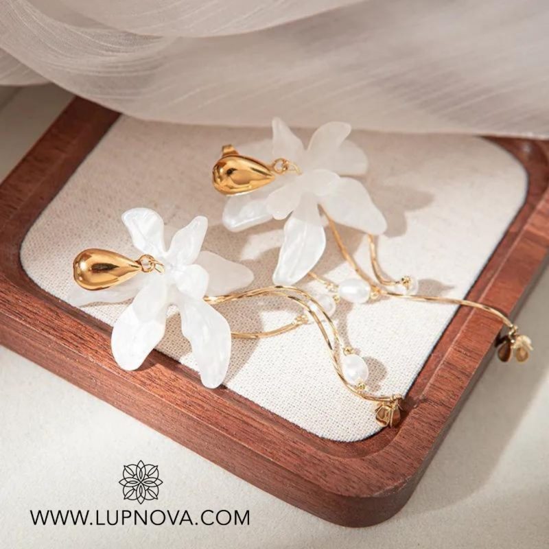 Aretes cascada floral - Imagen 2