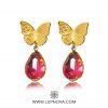 Aretes mariposa rosé - Imagen 3