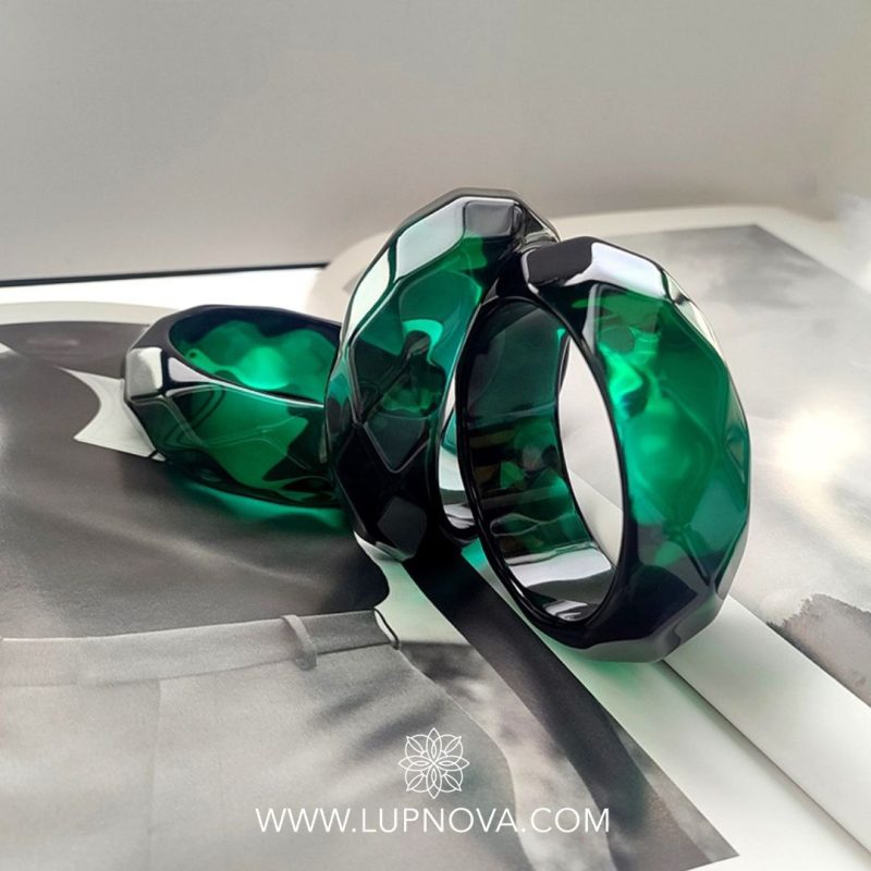 Pulsera facetada de resina - Imagen 5