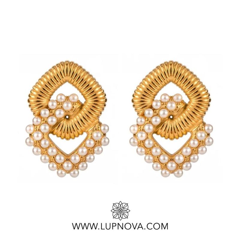 Aretes rombos de mini perlas - Imagen 2