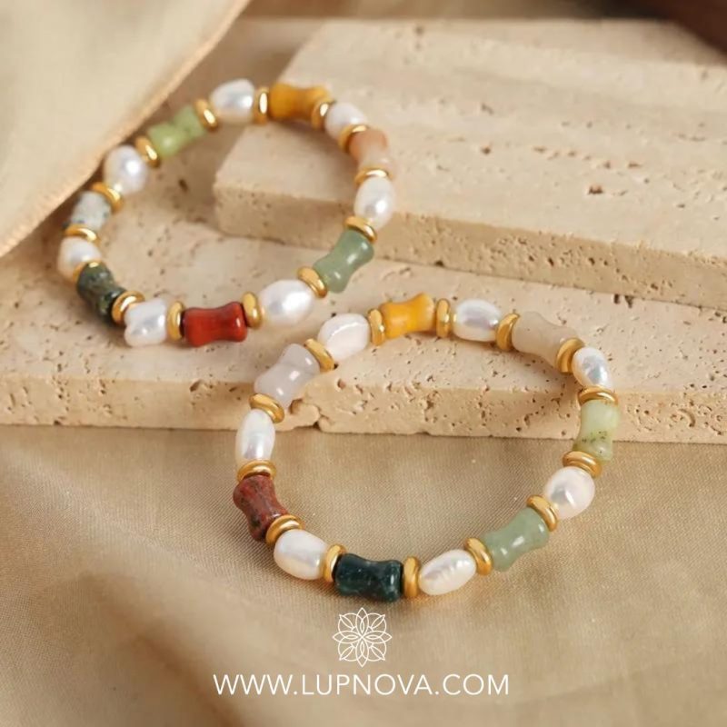 Pulsera elástica con perlas - Imagen 3