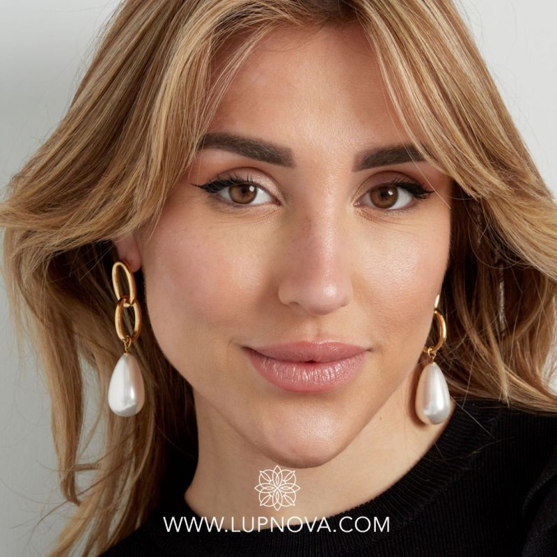 Aretes pendiente de perla - Imagen 3