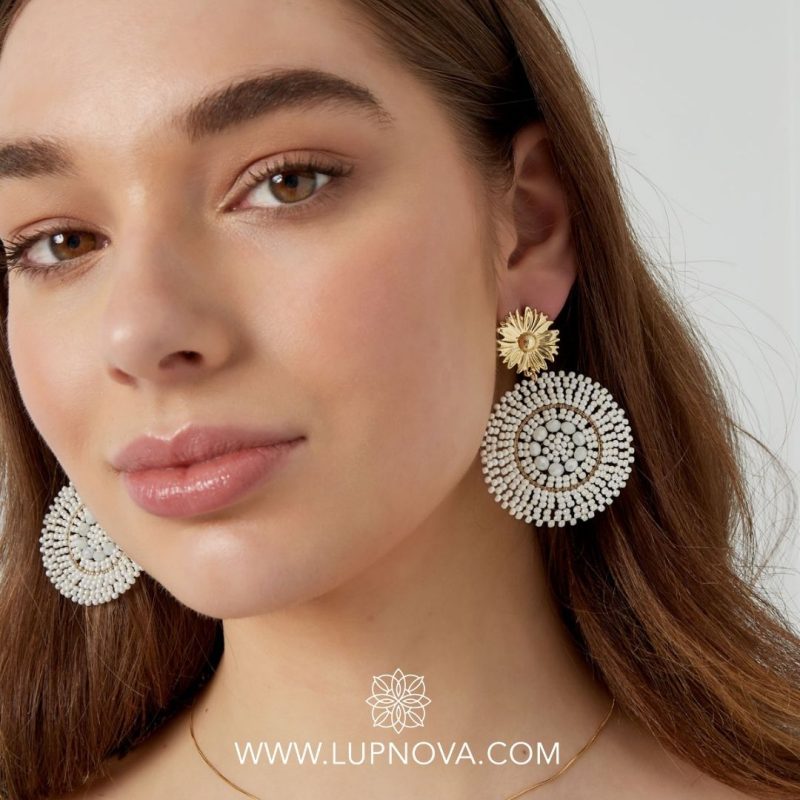 Aretes circulares de cuentas - Imagen 3