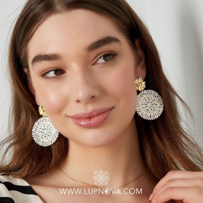 Aretes circulares de cuentas - Imagen 4
