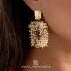 Aretes rectangulares de cuentas asimétricas - Imagen 3