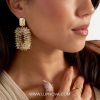 Aretes rectangulares de cuentas asimétricas - Imagen 4