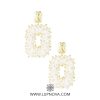Aretes rectangulares de cuentas asimétricas - Imagen 2