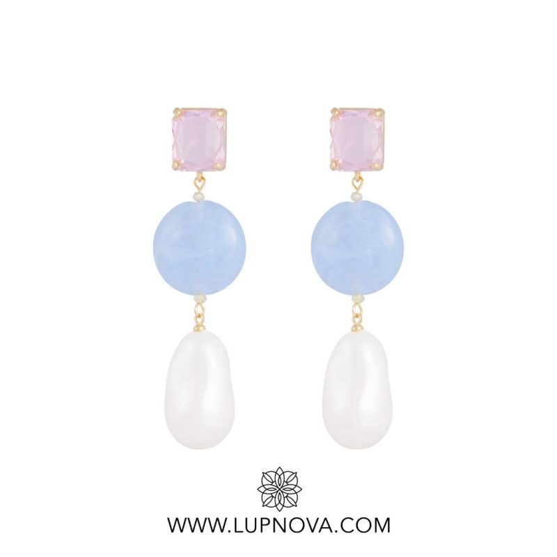 Aretes colgantes de perla vintage - Imagen 2