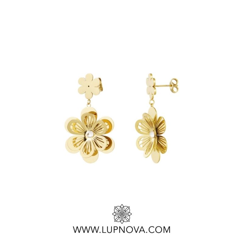 Aretes flor calada - Imagen 2