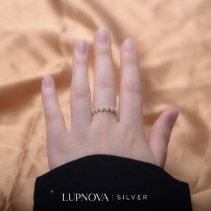 Anillo glitter palta925