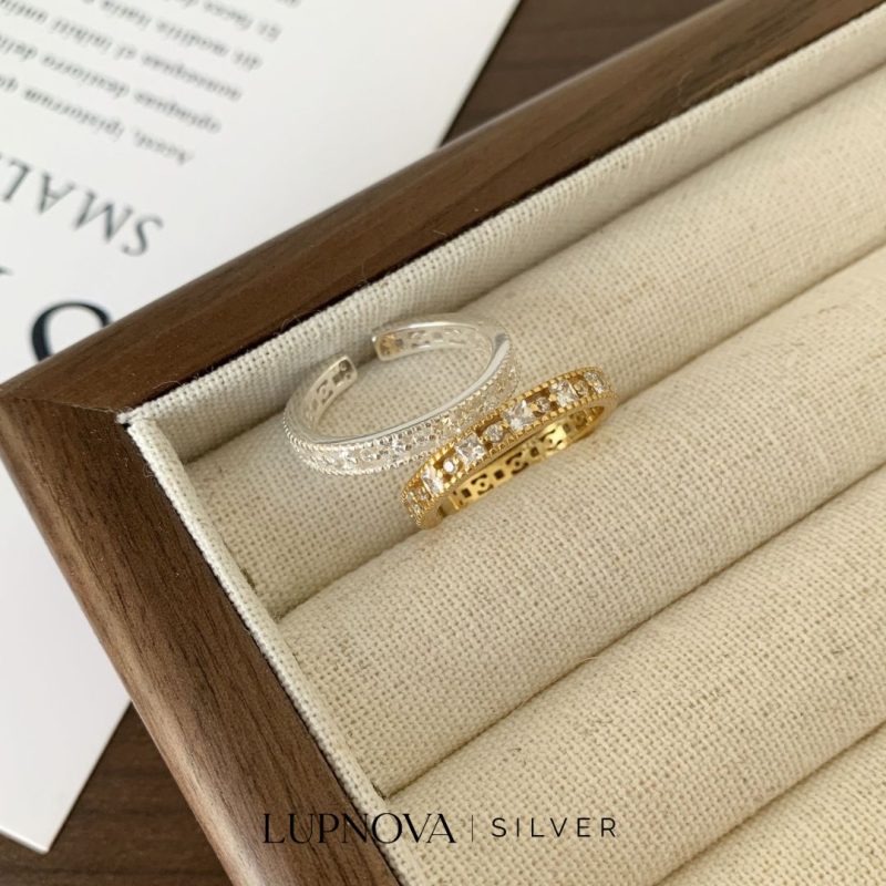 Anillo cubos y círculos plata925 - Imagen 4