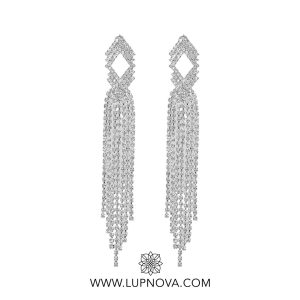 Aretes twist rhinestones