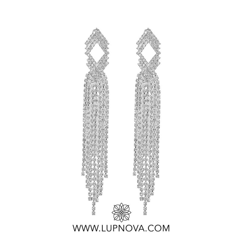 Aretes twist rhinestones