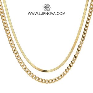 Cadena doble capa chunky snake