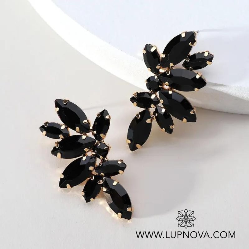 Aretes flores facetadas - Imagen 2