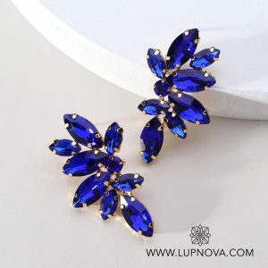 Aretes flores facetadas
