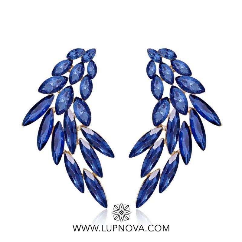 Aretes alas de cristal alargadas - Imagen 3