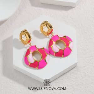 Aretes rombo tropical