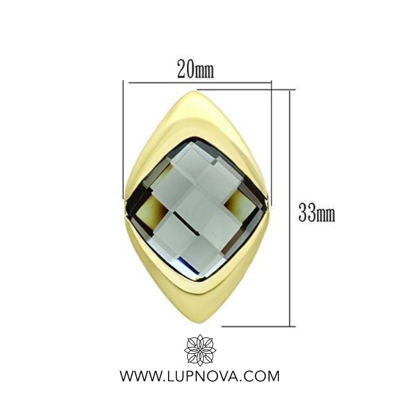 Aretes rombo facetado - Imagen 4