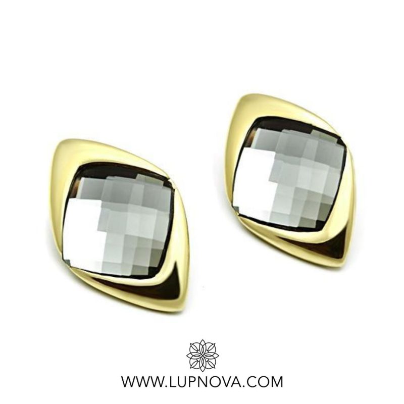 Aretes rombo facetado - Imagen 3