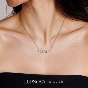 Collar Mariposas Brillantes Plata925