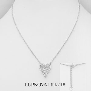 Collar Corazón Pavé Plata925