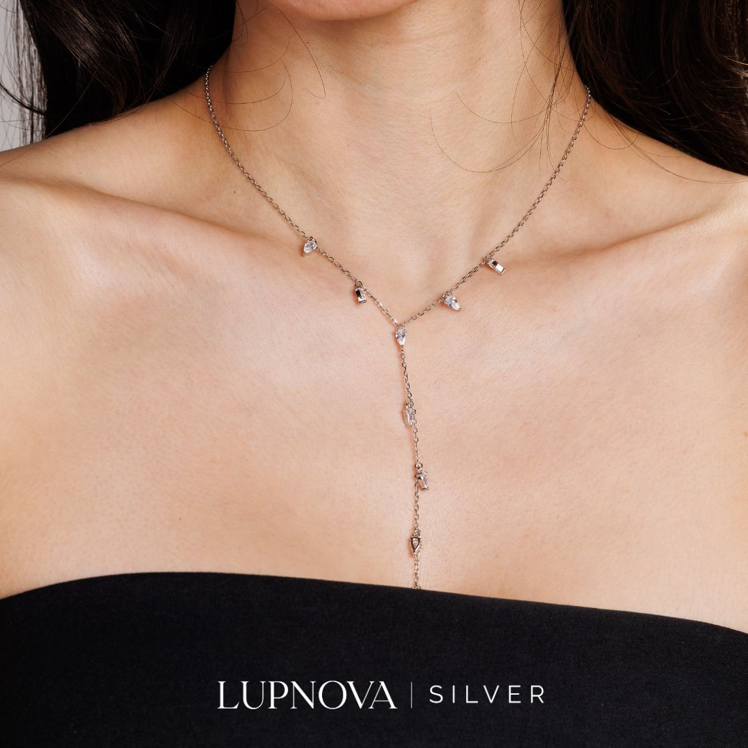 Collar Cascada de Destellos Plata925 - Imagen 2