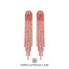 Aretes cascada rhinestone dome color - Imagen 2