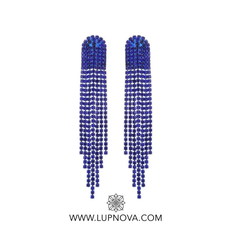 Aretes cascada rhinestone dome color