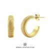 Argollas brushed mini hoops - Imagen 2