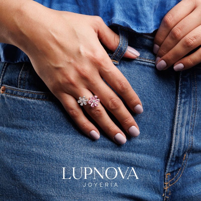 Anillo Pétalos Gemelos Plata925 - Imagen 9