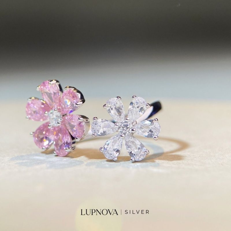 Anillo Pétalos Gemelos Plata925 - Imagen 3