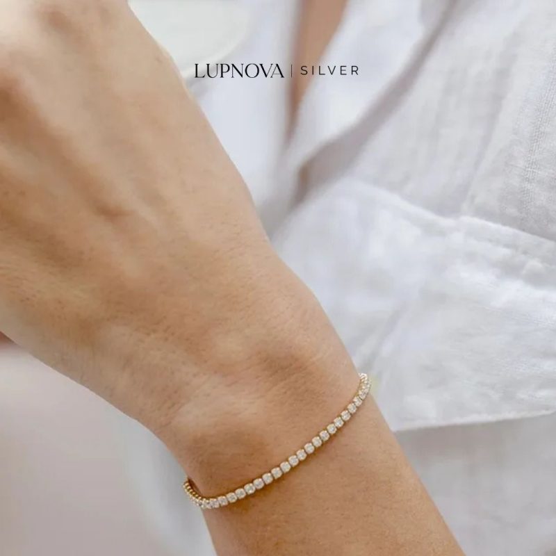 Pulsera Golden Glow Plata925 - Imagen 2