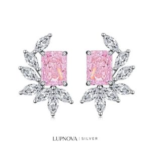 Aretes Pink Blossom Plata925