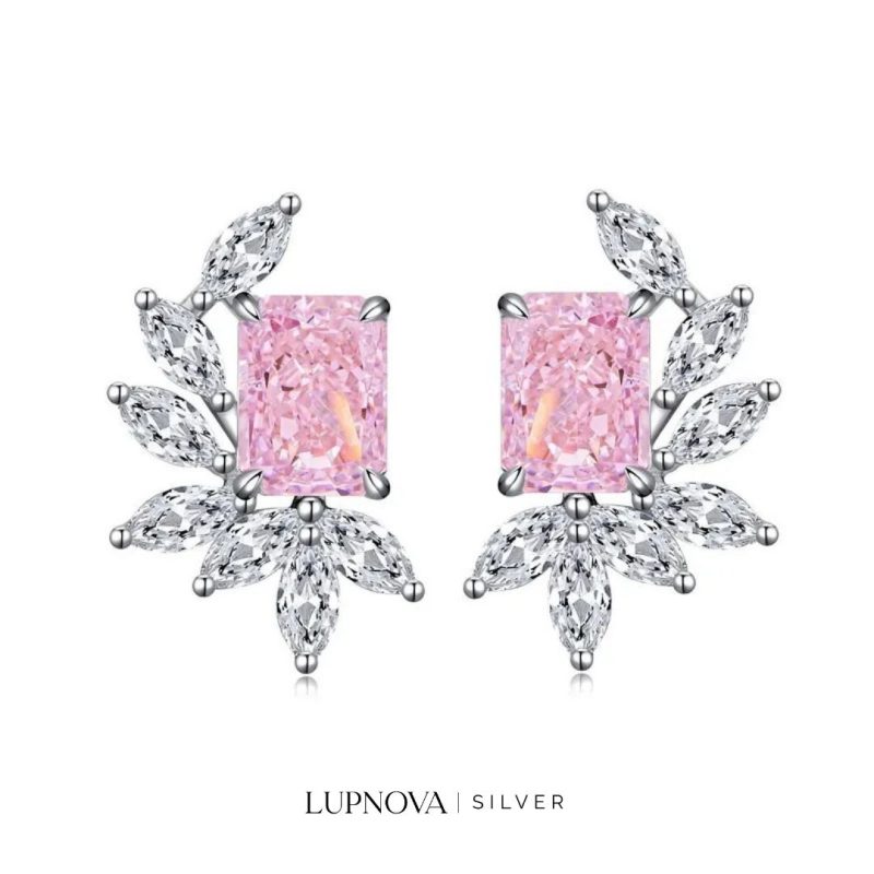 Aretes Pink Blossom Plata925