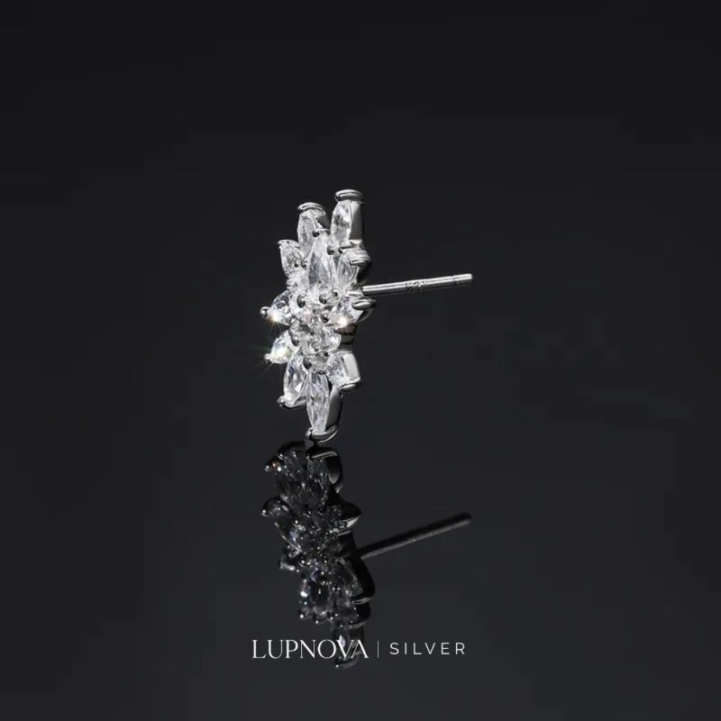 Aretes Crystal Petals Plata925 - Imagen 2