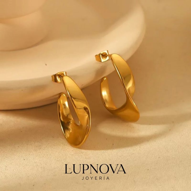 Aretes Giro Dorado - Imagen 3