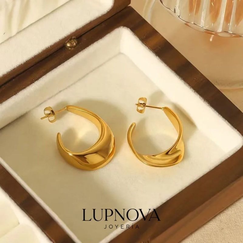 Aretes Giro Dorado - Imagen 2