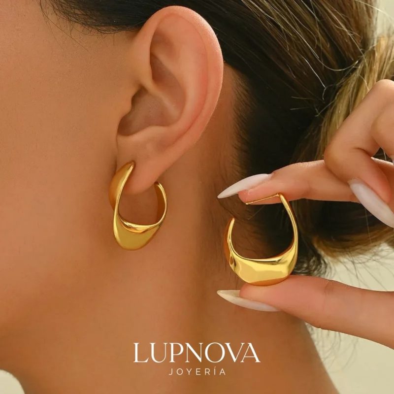 Aretes Giro Dorado - Imagen 4