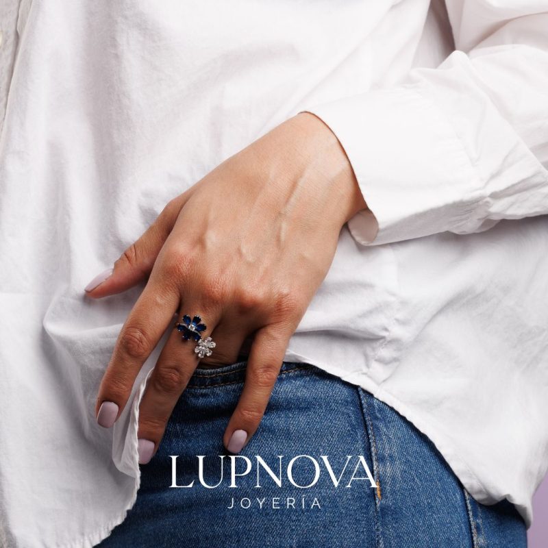 Anillo Pétalos Gemelos Plata925 - Imagen 7