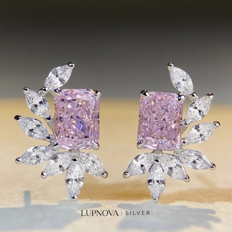 Aretes Pink Blossom Plata925 - Imagen 2