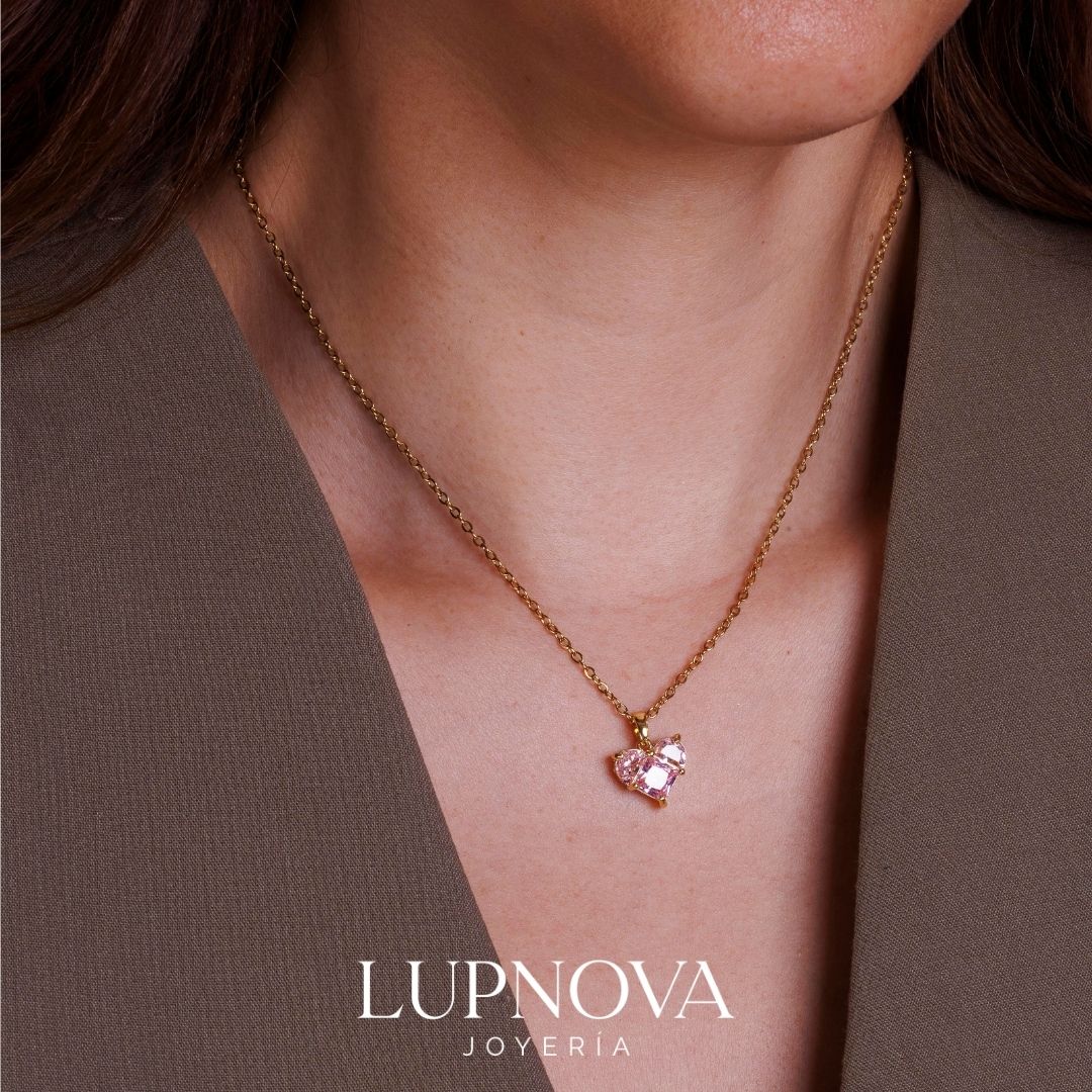 Cadena corazón de cristal - Imagen 3