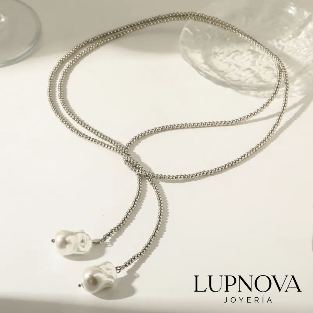 Collar Pearl Drop Lariat - Imagen 2
