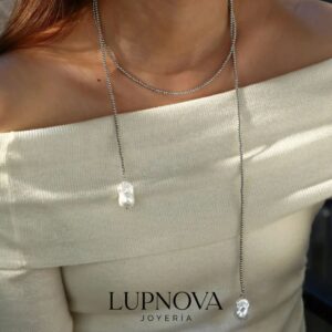 Collar Pearl Drop Lariat