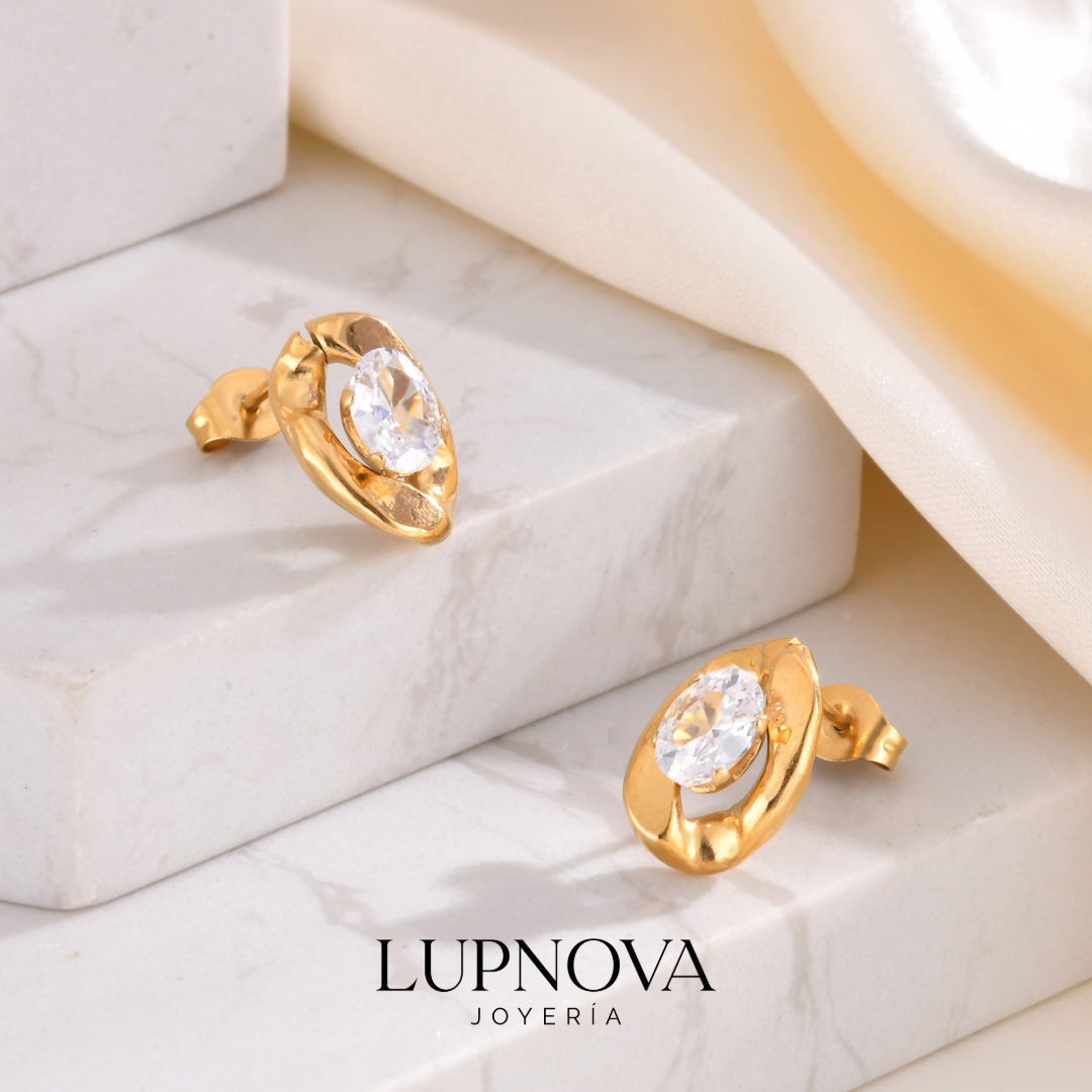 Aretes Óvalo Glam - Imagen 3