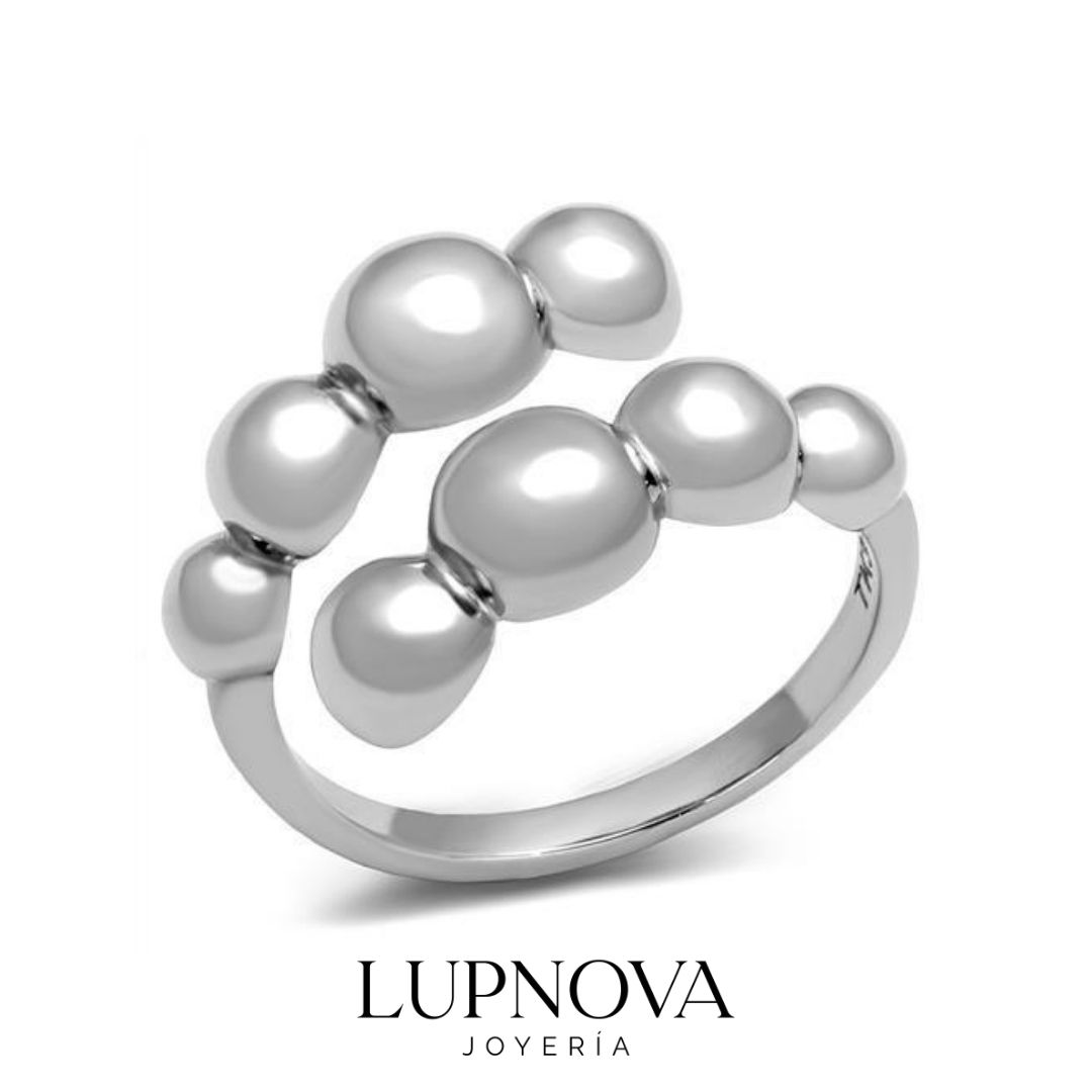 Anillo Perlas de Acero