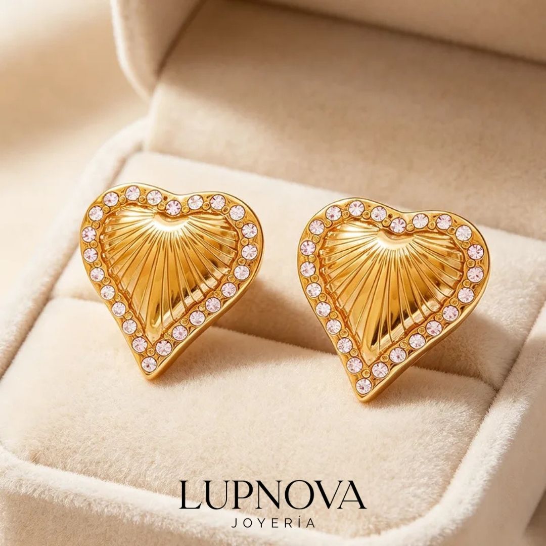 Aretes Corazón Glam - Imagen 3